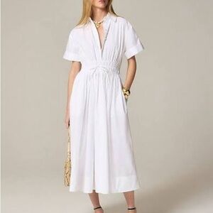 J. Crew White Midi Dress